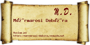 Mármarosi Debóra névjegykártya